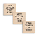 Custom Engraved Wood Coasters – Personalized Text