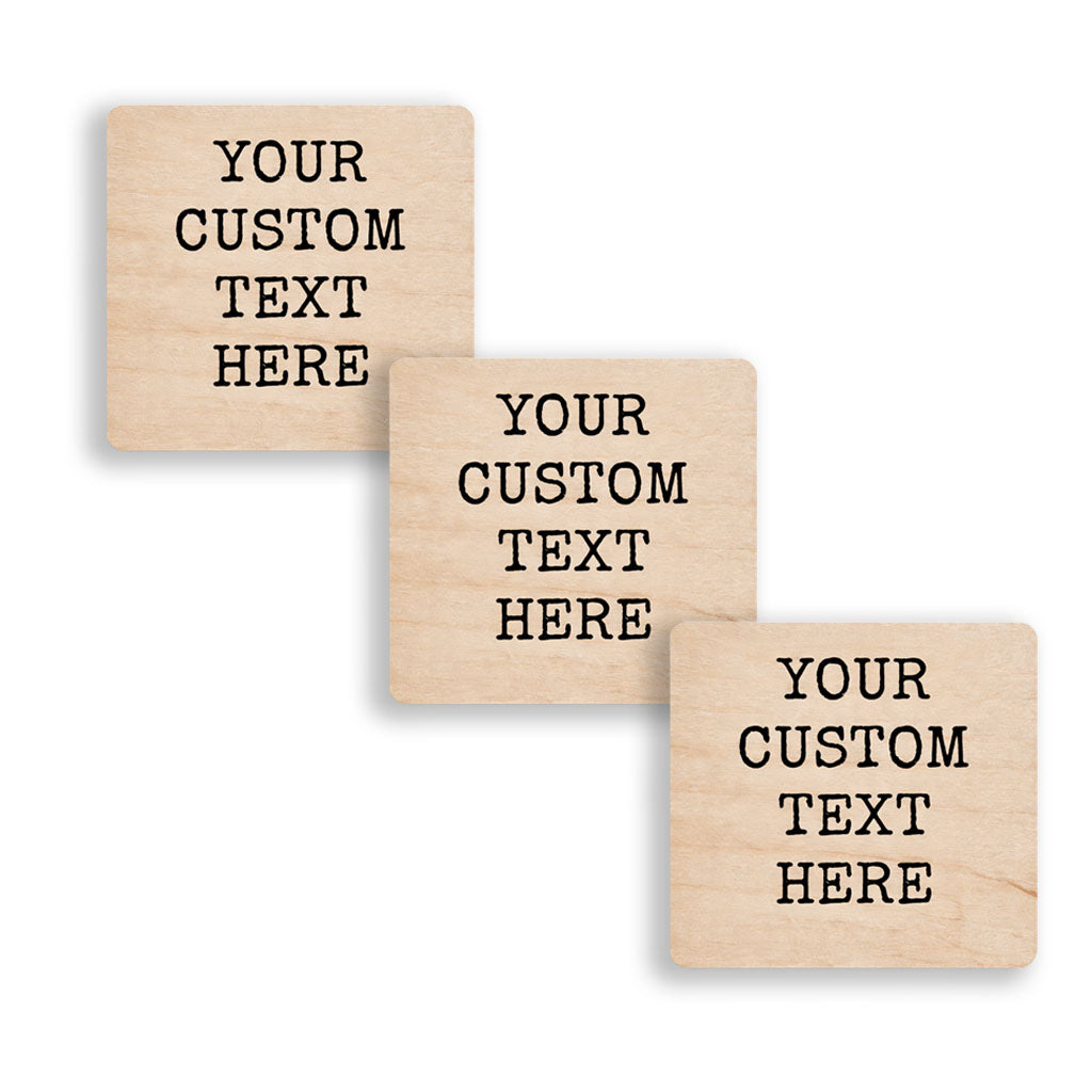Custom Engraved Wood Coasters – Personalized Text
