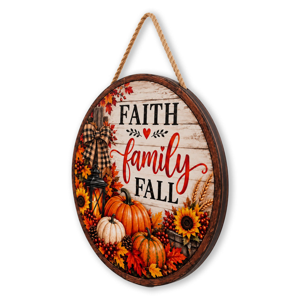 Faith, Family, Fall Hanging Decor