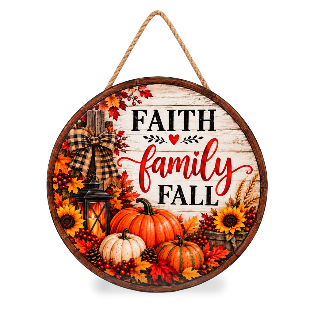 Faith, Family, Fall Hanging Decor