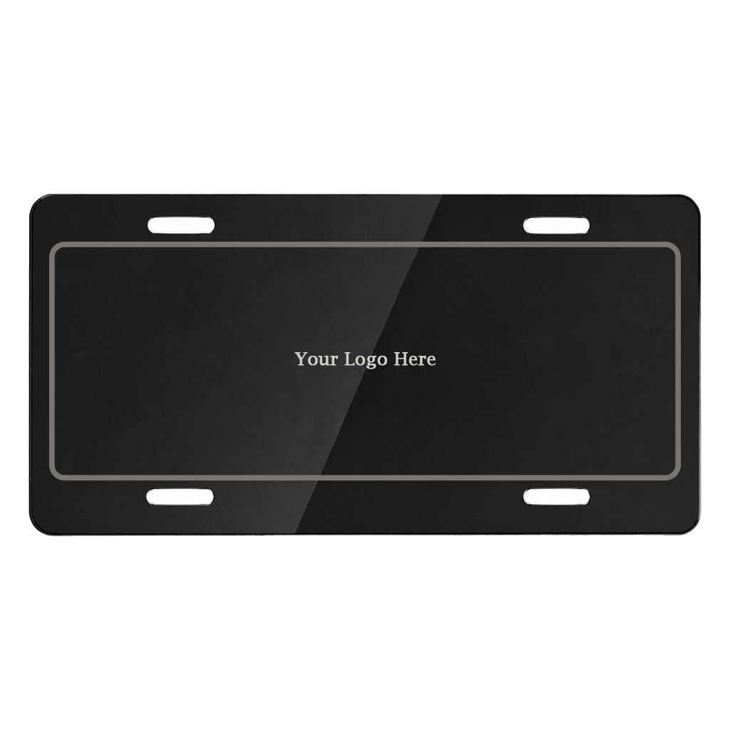 Custom Engraved Black License Plate