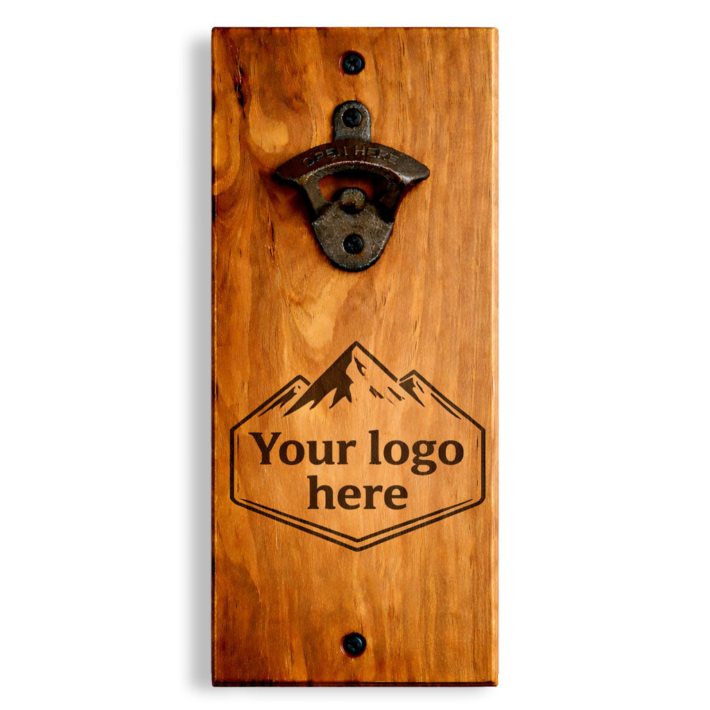 Wall-Mounted Wooden Bottle Opener – Custom Engraved