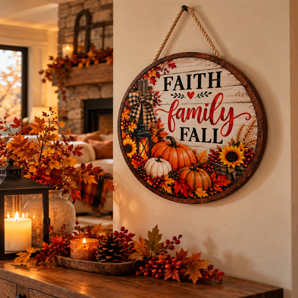 Faith, Family, Fall Hanging Decor